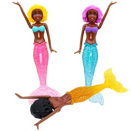 TOPWAYS Diving Toy for Children, Diving Toy Pool Toy, Diving Mermaid, Diving Torpedo, Mermaid Diving Toy for Underwater Play and Diving Training of Children (3 Pieces Long Hair)