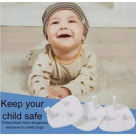 10 Pack Child Safe Plug Socket Covers – Home Child Proofing - UK 3-Pin Plug Protection for Home Electrics Sockets - Guards Caps