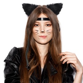 Garneck Plush Cat Ears Hair Clips Set of 2 Cute Anime Hair Accessories for Costume Carnival Parties and Cosplay