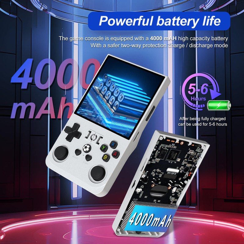 YOUNEEDFUL 2026 Upgraded R36MAX Handheld Game Console Built-in 128GB TF