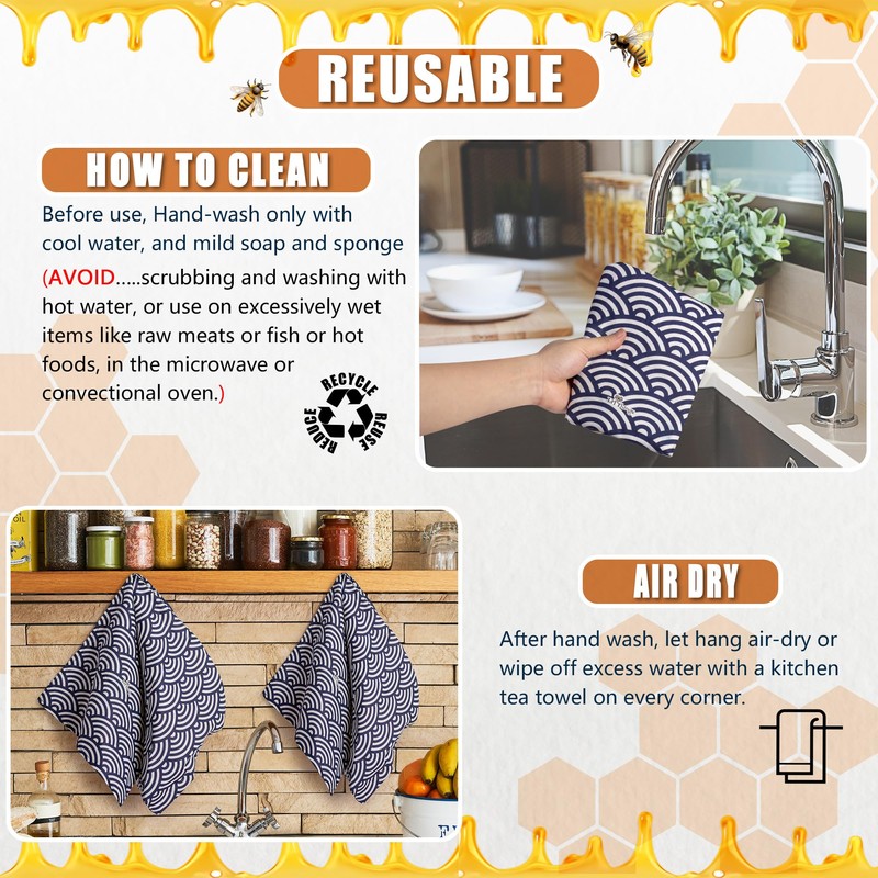 Li'l Things Eco-friendly Reusable Beeswax Bread bags | Set of