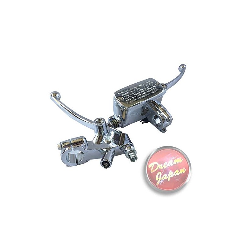 Motorcycle Brake Clutch Lever Master Cylinder Set Plated for 0.9