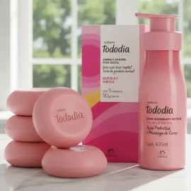 Natura Tododia Kit Acerola E Hibisco Crema 400ml Y 5 Jabones