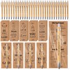 Haooryx Christian Bible Pen Bookmark - 30-Piece Christian Bible Verse Bamboo Inspirational Pen Scripture Biblical Bookmark Set Church Christmas Winter Xmas New Year Gift Bulk Sunday School Party Favor