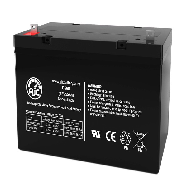 AJC Battery Compatible with Lithonia ELT275 12V 55Ah Emergency Light