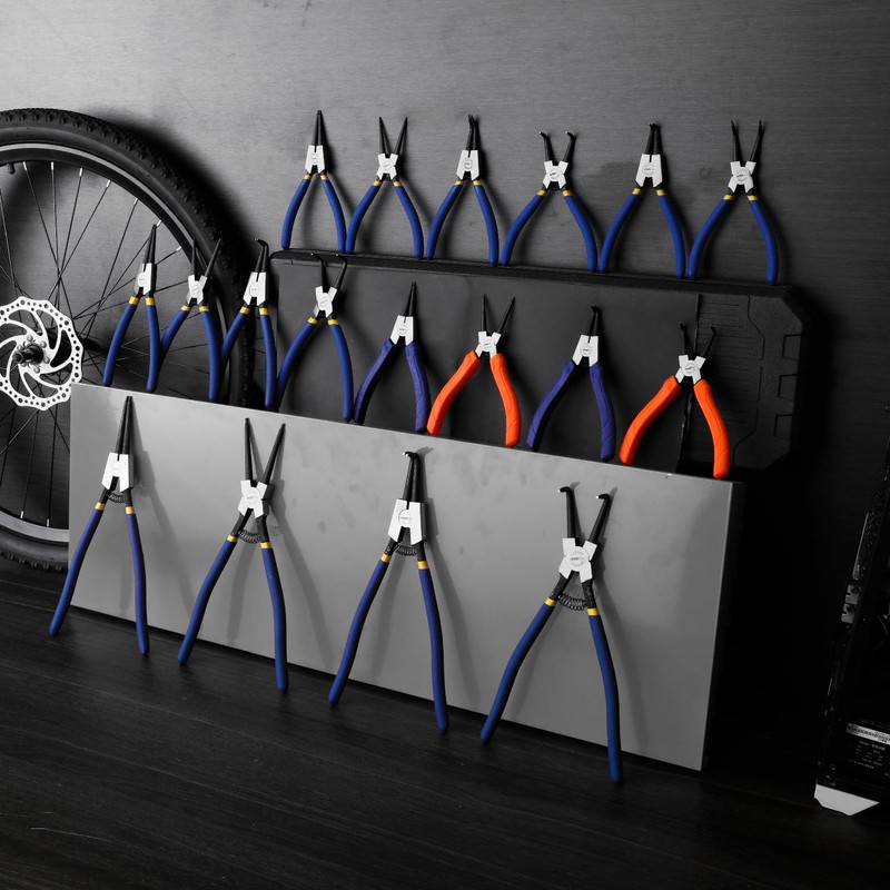 WISEPRO Snap Ring Pliers Set 7 Inch Heavy Duty External/Internal