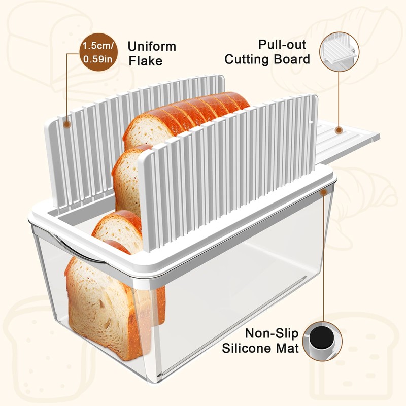 Kiss Core Upgrade Pull Out Bread Slicer for Homemade Bread