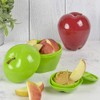 Hutzler Apple & Dip To-Go Lunch Snack Storage Container, Green