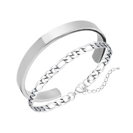 JJDreams Stainless Steel Bangle Women's Open Mesh Bangle Width 6 mm Stainless Steel Bracelet Gift for Women, Stainless Steel