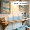 Immeiscent Coastal Starfish Seashell Pillar Candles Set of 3 Light