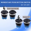 JIQI 22mm Momentary Push Button Switch Waterproof 12V-24V 1NO 1NC