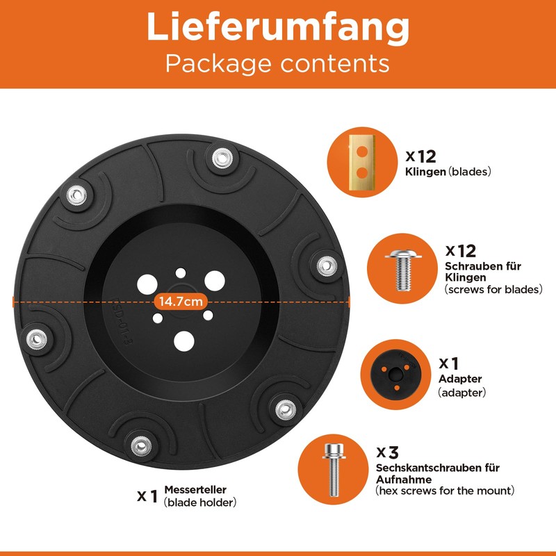 alasemo Blade Plate for Worx Lawnmower Landroid Accessories with 12