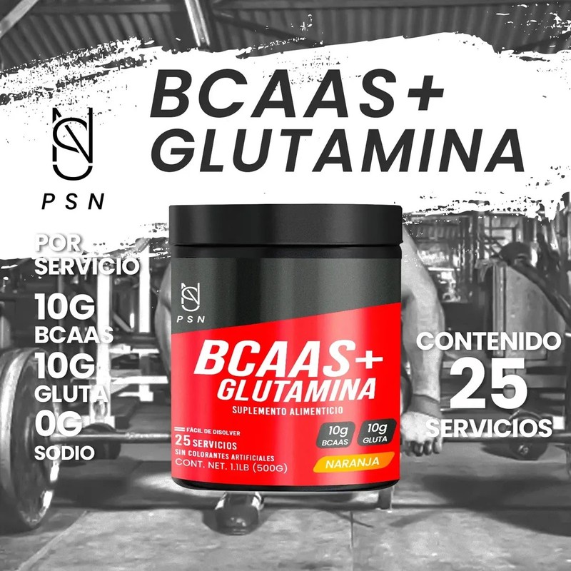Bcaas Glutamina Aminoácidos Psn 500g Sabores