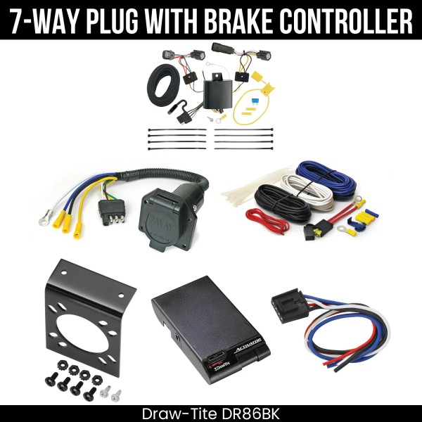 Draw-Tite DrawTite 7-Way Trailer Wiring Harness Kit + Brake Control