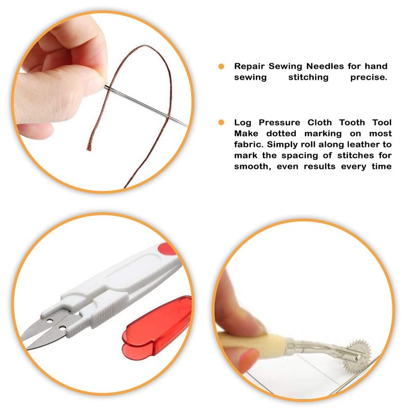 WedDecor Leather Craft Hand Tool Set, Leather Sewing Tools, DIY