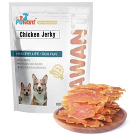 Pawant Chicken Jerky for Dogs Treats Training Snacks Dog Chew Treats Rawhide Free for Small and Large Dog 1lb/454g