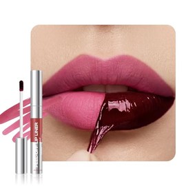 FeiCuiYun Peel Off - Brillo de labios líquido mate, delineador de labios, tinte de labios rojo vino, tatuaje de larga duración e impermeable, brillo d