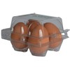 Supa Brown Rubber Poultry Eggs, Pack of 4. Encourage Hens