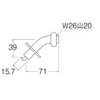 SANEI PY122-4TVX-16 L-Shaped Nipple for Washing Machines with Automatic Shut-off