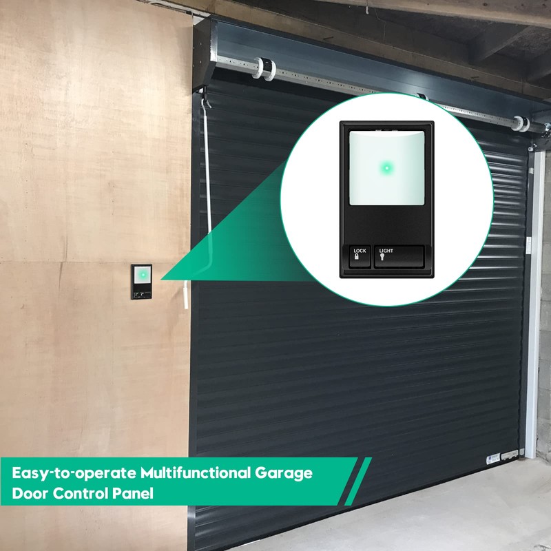 Garage Door Opener Control Panel, Multi-Function Wall Keypad Button Replacement