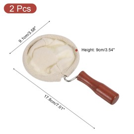 sourcing map 2 Pcs Cloth Coffee Filter Bags, Coffee Sock Filter, Reusable Coffee Strainer with Wooden Handle, Small, Beige