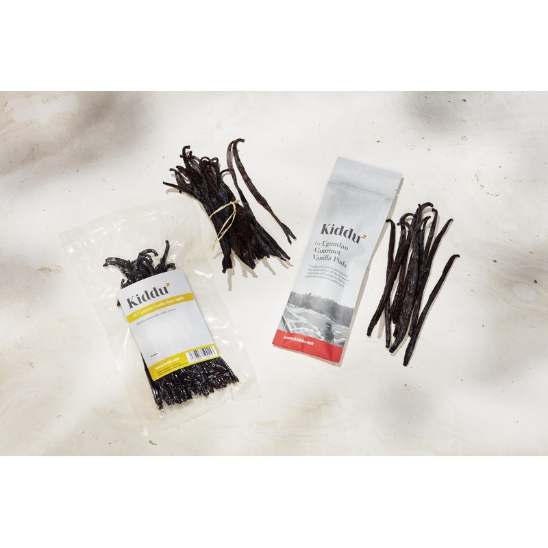 50 Split Vanilla Beans - Intense Ugandan Vanilla Beans 5-7