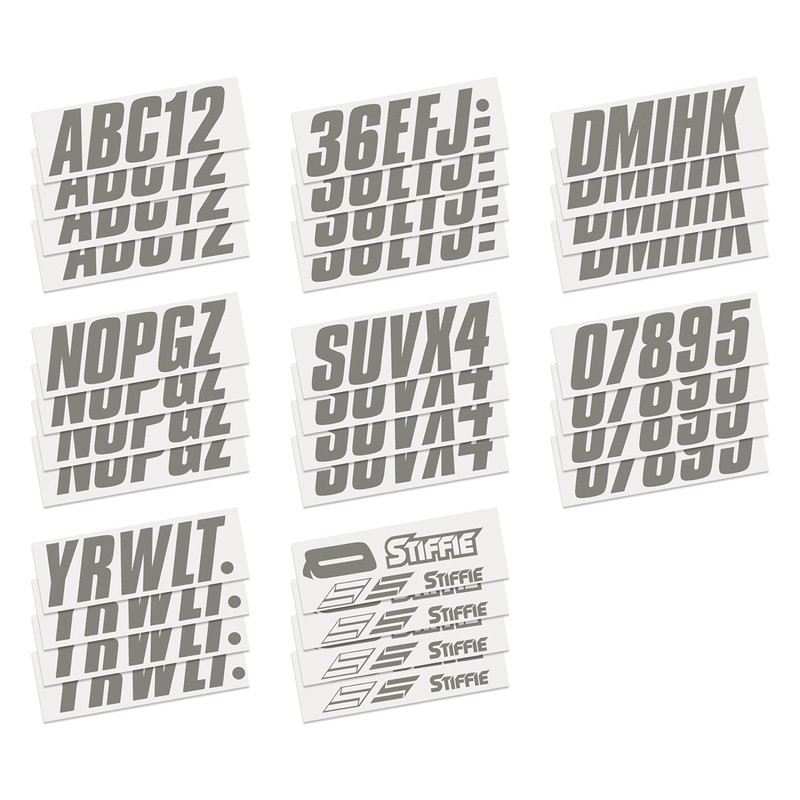 Stiffie Shift Carbon 3" ID Kit Alpha-Numeric Registration Identification Numbers