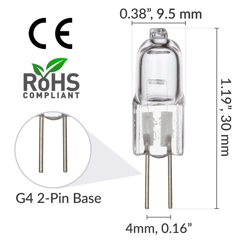 Simba Lighting Halogen G4 T3 20 Watt 280lm Bi-Pin Bulb