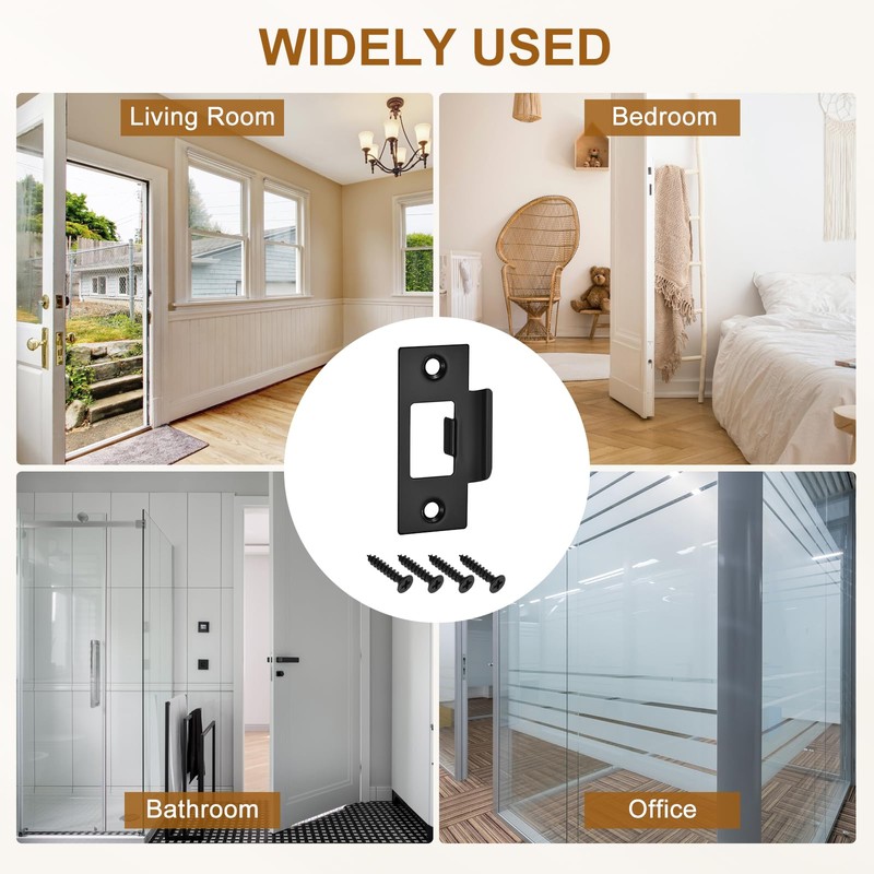 uxcell T Door Strike Plate, 6Pcs 70mm x 40mm 201