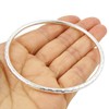 Large Hallmarked Sterling 925 Silver Hammered Textured Handmade Circle Bangle