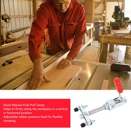 ZAWELIYO Push Pull Clamp Double Headed 65.5mm Stroke 318kg Clamping Force Quick Release Toggle Clamp for Welding, Shaping, Table Saws, Cabinets