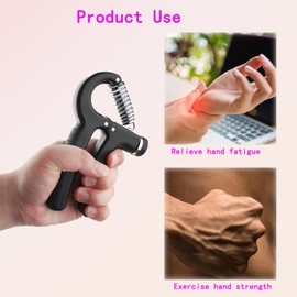 Adjustable Grip Strength Trainer - 5-60kg Resistance, Forearm Strengthener & Hand Exerciser for Muscle Building and Injury Recovery