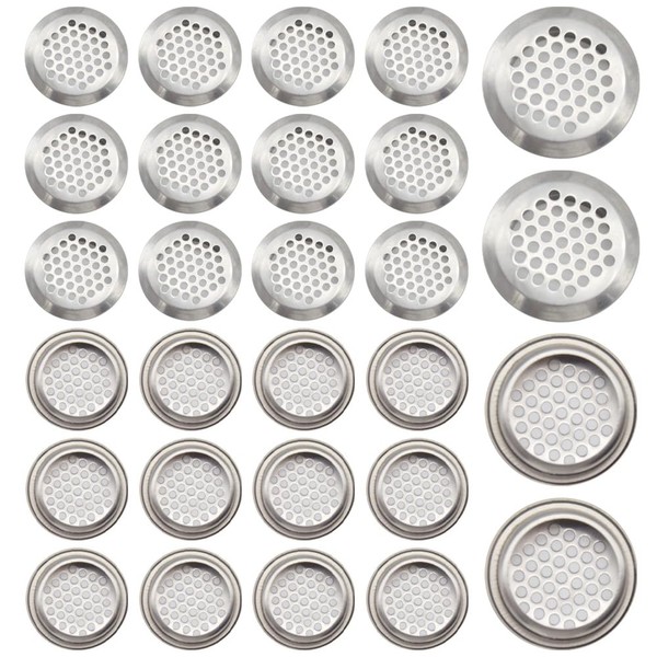 CEEYSEE Pack of 30 Stainless Steel Ventilation Grille 35 mm