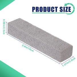 100 Pack Pumice Stone for Toilet Cleaning Bowl Stick Toilet Pumice Scouring Pad Pumice Stick Cleaner for Toilet, Bathtubs, Bathroom, Kitchen Sink, Pool, Grill, 5.9 x 1.37 x 0.98 Inch
