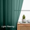 Simplebrand Hunter Green Sheer Curtains 72 Inches Long 2 Panels