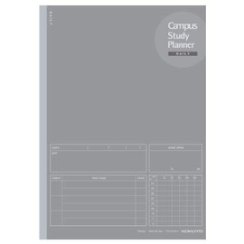 Kokuyo No-Y80MD-M Campus Notebook, Study Planner, Daily Ruled, B5, Gray
