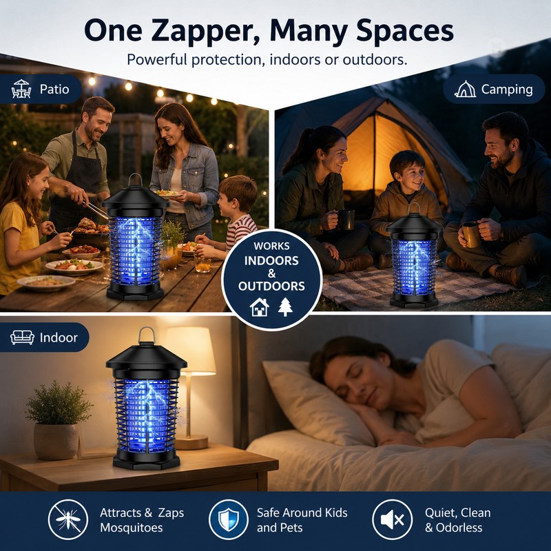4000V Bug Zapper Lantern for Indoor & Outdoor Use –