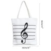 Music Notes Handbag Canvas Tote Bag Reusable Grocery Bag Shoulder
