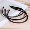 3 Pcs Leather Thin Headband, Solid Leather Hair Bands for