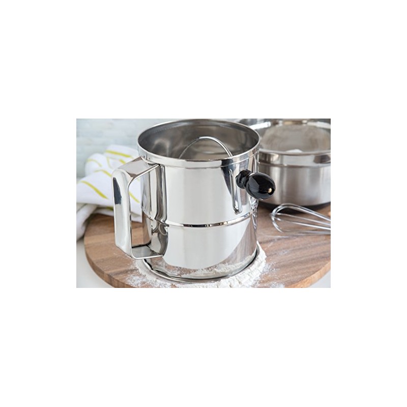 Fox Run Flour Sifter, Stainless Steel, 8-Cup