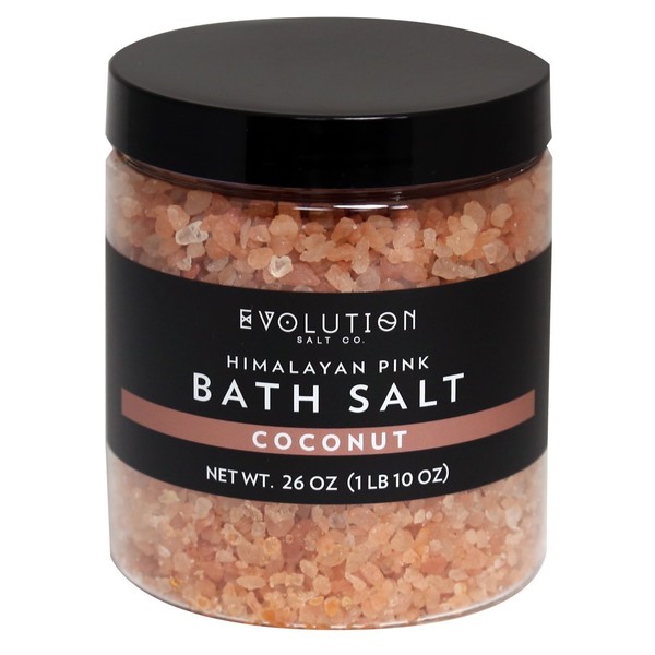 Evolution Salt - Himalayan Pink Bath Salt Coconut, 26 oz