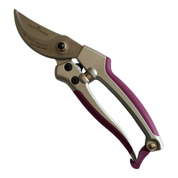 Ladies Garden Secateurs - Lightweight Super-Strong Pruners - 7" for Small Hands & 8" for Medium - Large Hands - Perfect ladies Gardening Gift - (8", Purple)