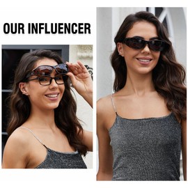 DUCO Fit Over Sunglasses Wraparound Sunglasses for Men Women Polarized Wear Over Sun Glasses UV Protection DC8965