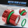 NICECNC Red Stainless Steel Magnetic Engine Transmission Oil Drain Plug