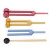 Tuning Forks Set for Healing with Mallet 3 Color Weighted