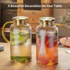 Buaic 2 PACK Glass Pitcher with Lid, 68 oz/ 2