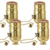 Saysurey 4 Pcs Pull Chain Lamp Socket Replacement, E26 Standard
