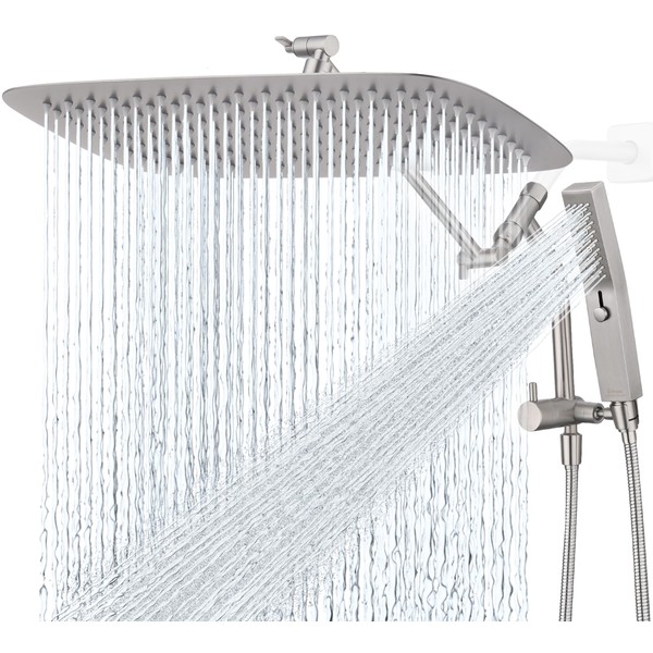 G-Promise All Metal 16 Inch Shower Head with Massage Mode
