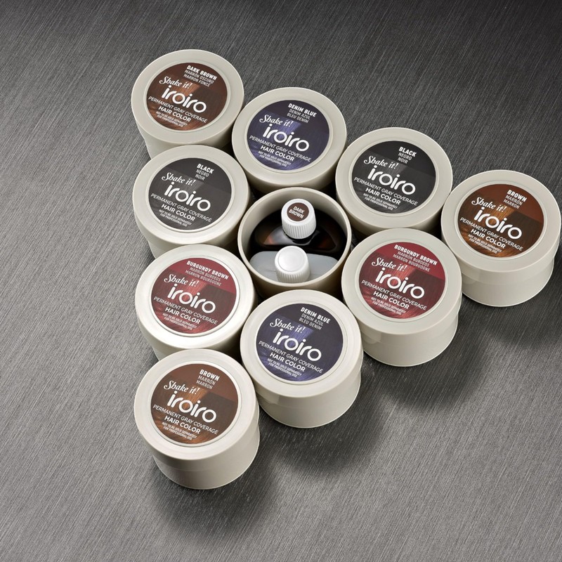 iroiro Permanent Gray Coverage Hair Color (Brown, 4.72 oz)