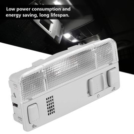 KIMISS Luz LED de techo, 1TD947105 Lámpara de cúpula de luz de lectura Interior de coche para Golf MK4 Bora Passat Skoda gris